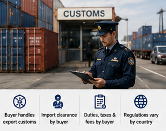 Customs and export procedures for EXW international shipments
